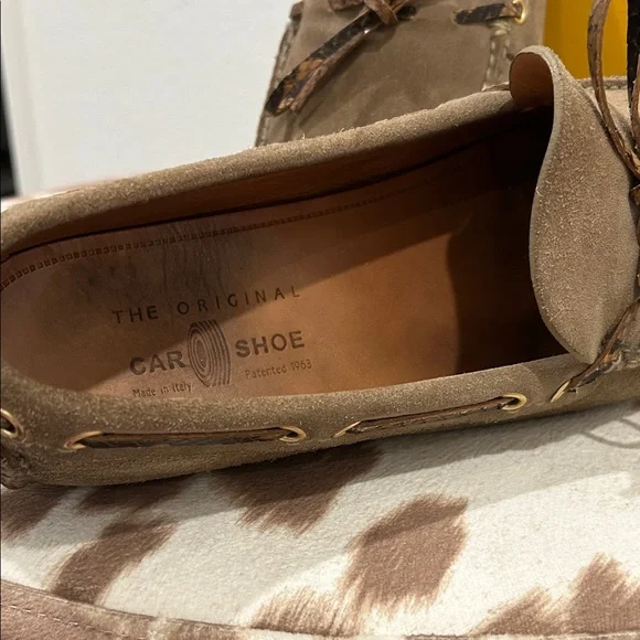 Brown Suede Loafers with Lace Detail - Picture 9 of 12